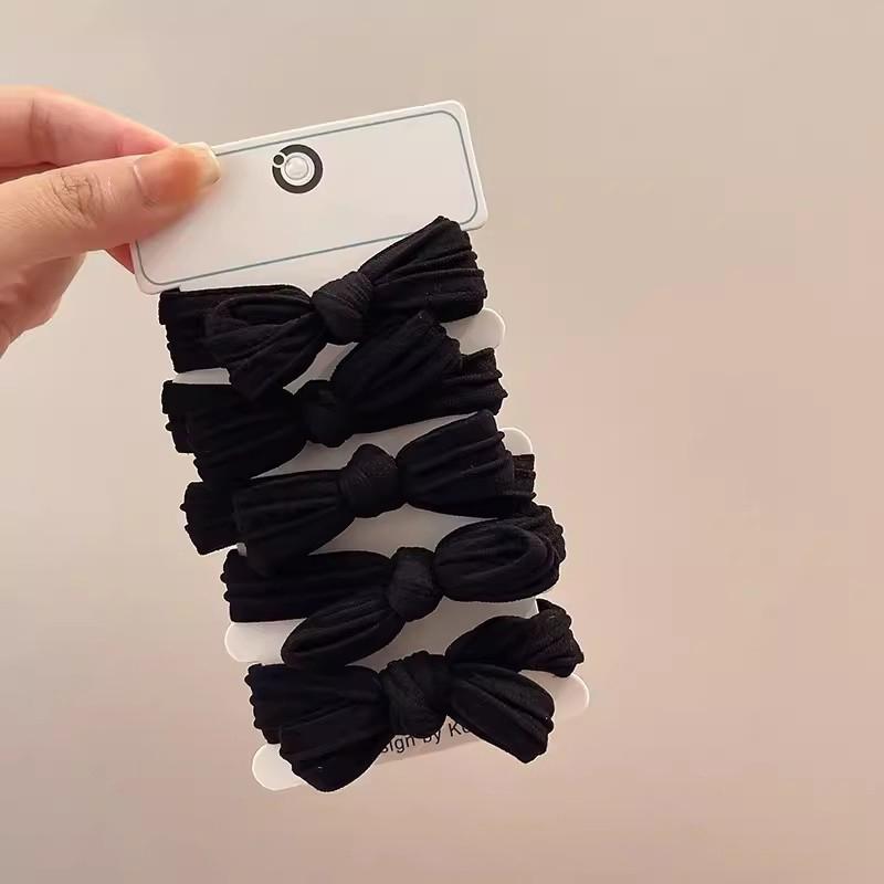 

5/10 шт. простые банты для волос, цветные эластичные бесследные резинки для хвоста для женщин и девочек, милые аксессуары для волос