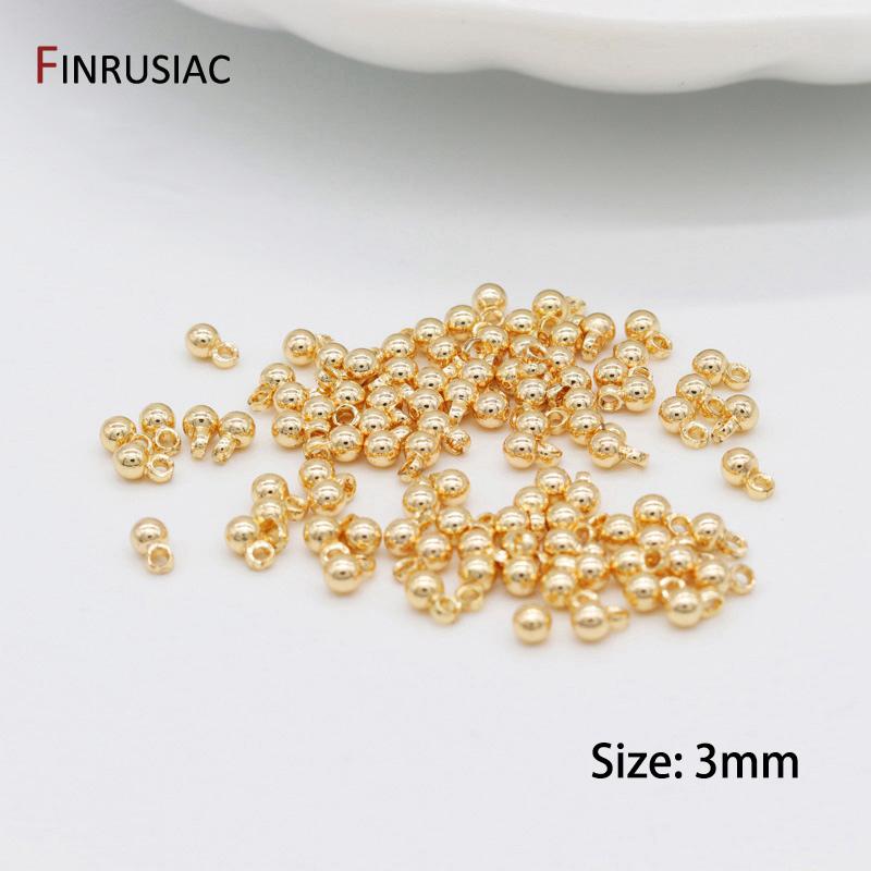 

20PCS/lot 3mm/4mm/5mm 14K Gold Plated Charms Pendants for Necklace Bracelet Jewelry Making Charm DIY Fittings 20 pieces