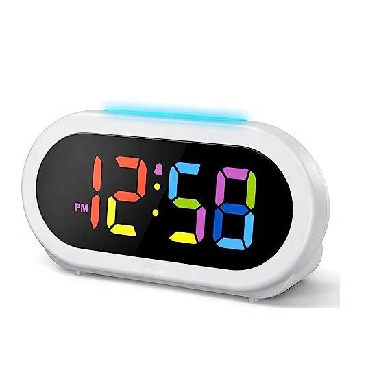 Home Decoration Small LED Alarm Clock Wooden Digital Desk Clock Reloj Simple Smart Digital Table Clock