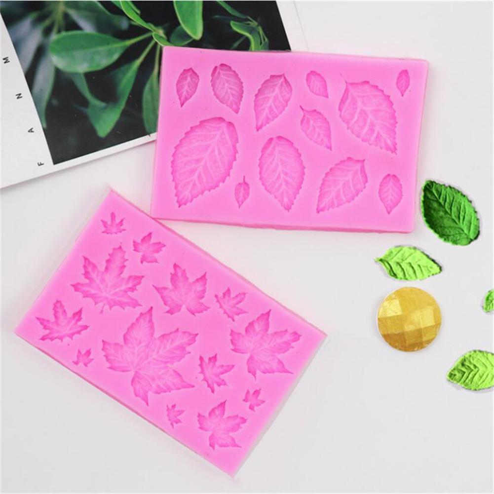 Silicone Leaf Shaped Fondant Cake Mold Kitchen Baking Mold Cake Decorating Moulds Modeling Tools