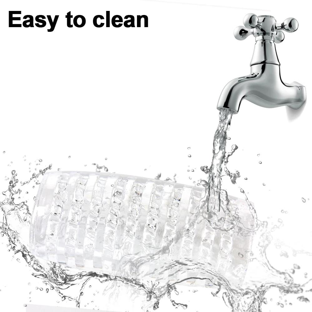 Male Masturbator Penis Pump Sex Toy for Men Transparent Realistic Vagina Glans Trainer Penis Sleeve Delay Exercise Erotic Toys