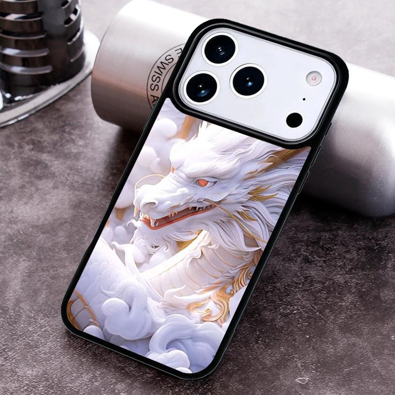 Exquisite Chinese Dragon Flying Pattern Phone Case for iPhone 17 16 15 Pro Max Air 14 13 12 11 Plus Shockproof Cover