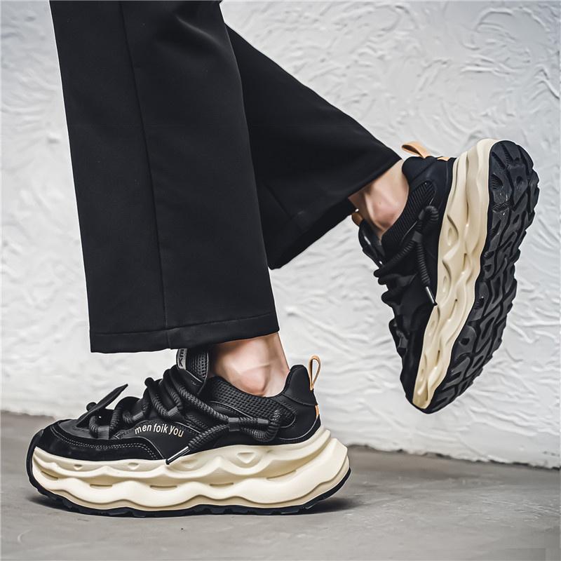 2024 Streetwear Mens Platform Sneakers Fashion Green Casual Sport Shoes Men Mesh Breathable Designer Trainer Men Chunky Sneakers