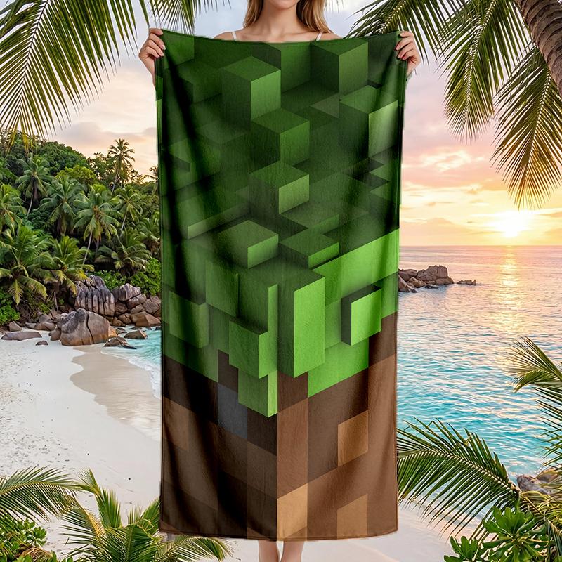 Pixel Game Fashion Beach Towel: Ideal for Summer Adventures Soft, absorbent and quick drying suitable for swimming and bathing