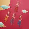 Eye Catching Key Chain Pendant Chinese Dragon Key Rings for Phones Crystal Decor