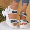 Sandales à Plateforme Épaisse pour Femmes à Bout Ouvert Sandales de Sport Décontractées Chaussures d'Été Confortables Chaussures de Marche