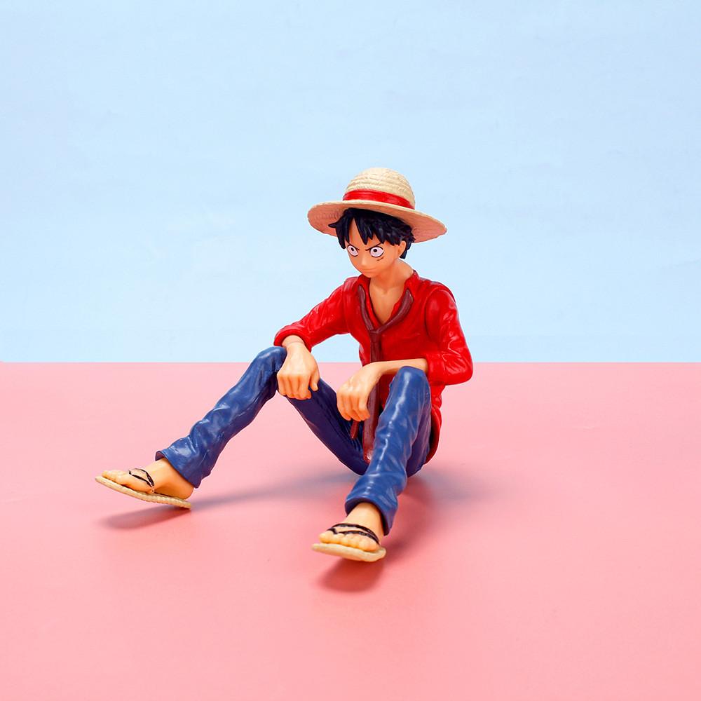 Anime One Piece Monkey D Luffy Figure Toy Collectible Model Car Home Decorations Cake Decorations