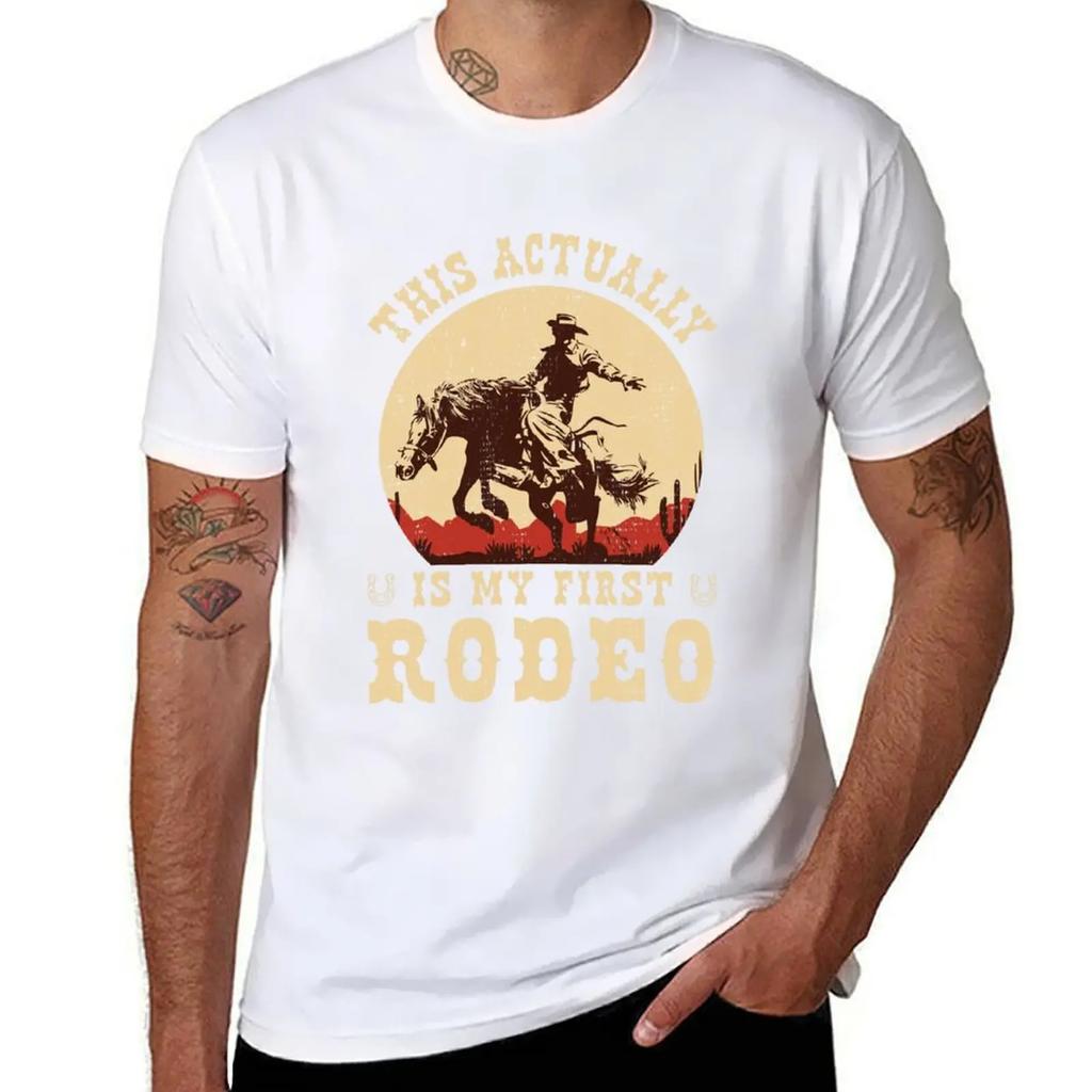 To Naprawdę Moje Pierwsze Rodeo Vintage Kowboj Kobieta Koni T-shirt nowe prezenty i koszulki Koszulki mężczyzna Odzież męska