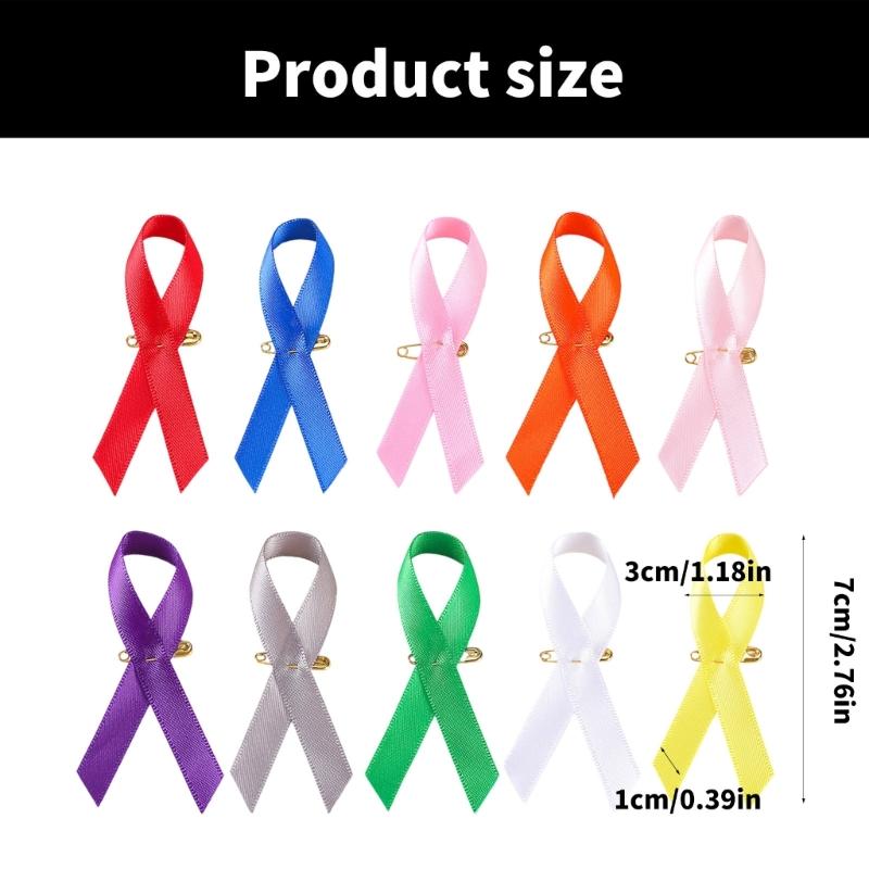 200 stycken Blandade Allmännyttiga Bandbroscher Välgörenhetsbandnålar Bandtextur för Deltagare i Samhällstjänst
