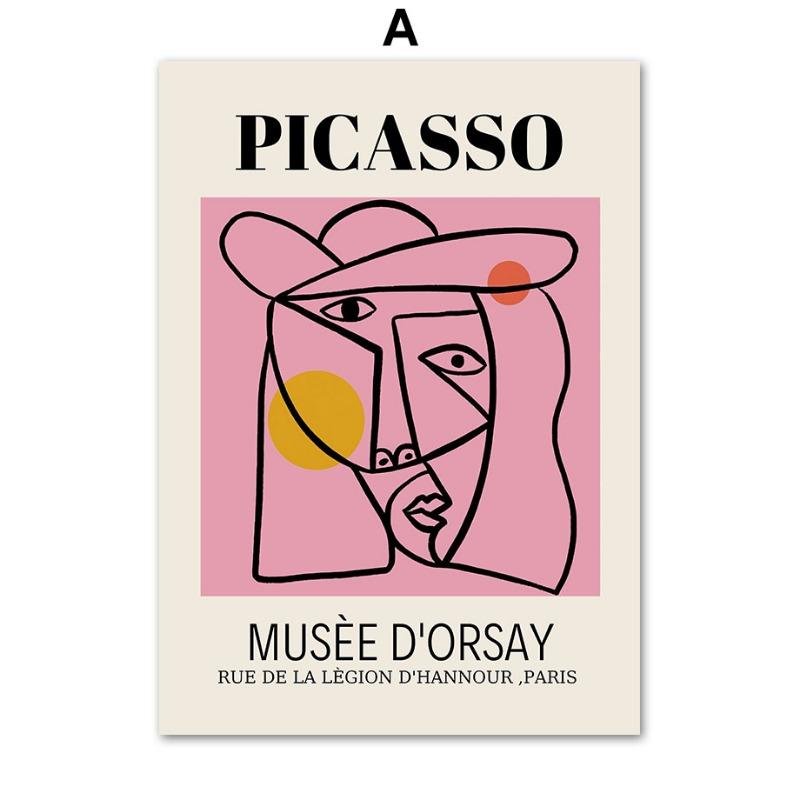 

Постер Матисса Постеры и принты Пикассо Абстрактные Холст Картина Цветок Настенное искусство Картины для гостиной Кафе Бохо Домашний декор 21cm×30cm NoFrame