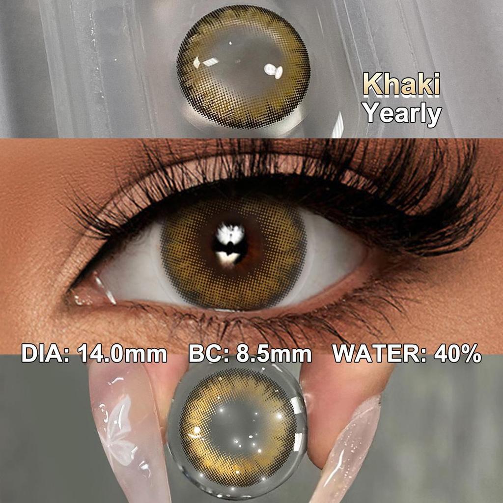 FreshGo Fargede kontaktlinser Kosmetikk Blå fargelinse for øynene Naturlig skjønnhet Elever 1 par årlig myk kontaktlinse