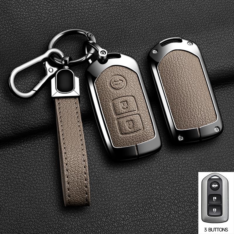 

Metal Car Key Cover Smart Remote Cases Auto Accessories For Toyota Land Cruiser Prado 150 Sienta Porte Raum Alphard Isis Noah