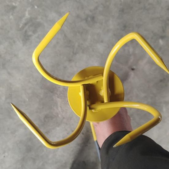 Garten-Drehfräse, manuelle Handfräse mit abnehmbarer großer Klaue, robuster Klauen-Bodengrubber mit T-Griff zum Lösen und Belüften des Bodens