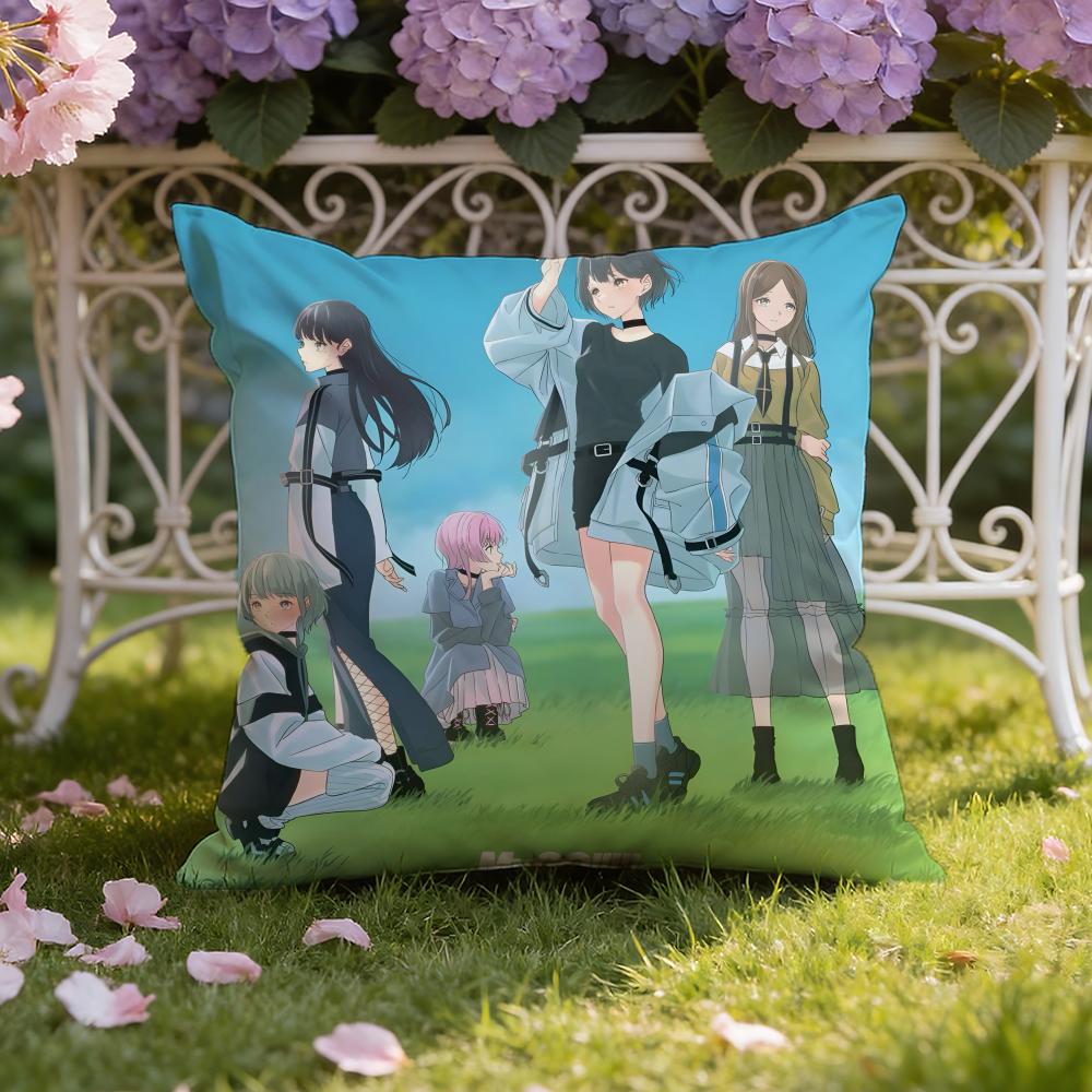 Anime B-BanG D-Dream! It's MyGO Cushion Cover Home & Car Dual-Scene Pillow Cover: Reversible for Premium Comfort