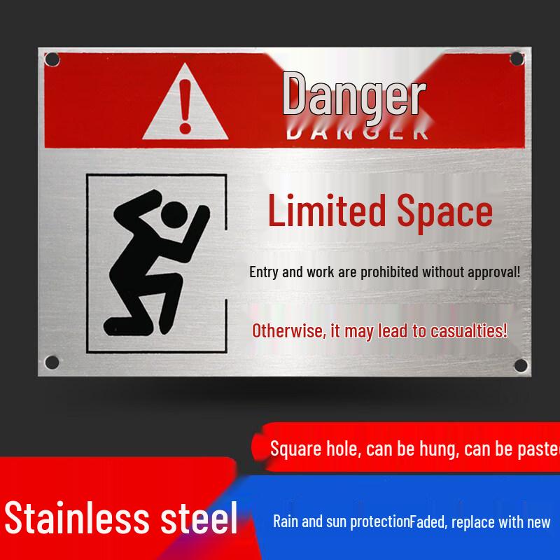 Langxi Metal Restricted Space Warning Sign