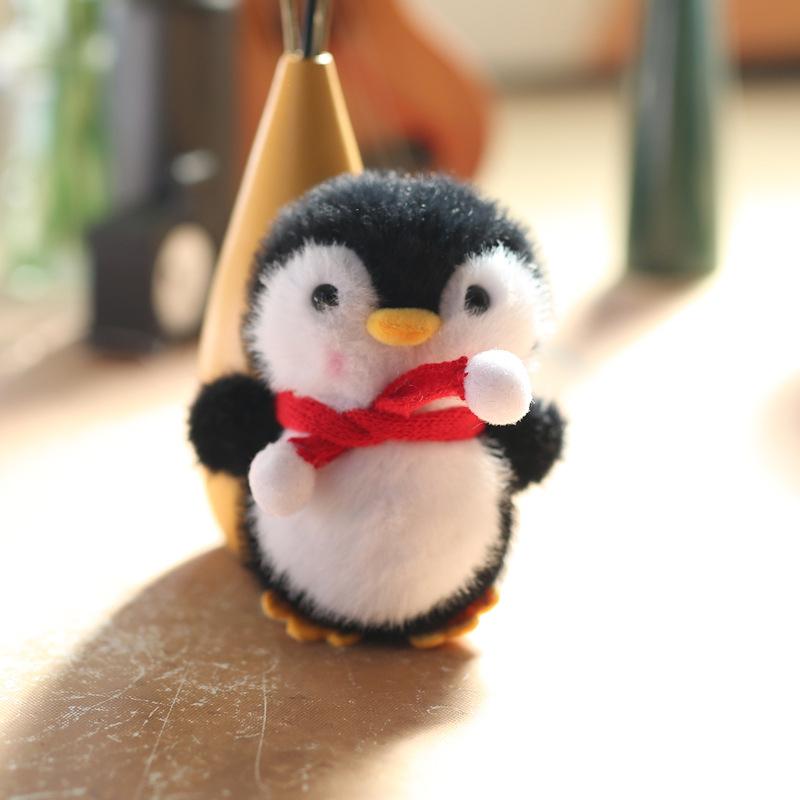 

Милый мультяшный пингвин плюшевая кукла рюкзак подвесные украшения сумка брелок кулон девичья милая мягкая игрушка тряпичная кукла детский подарок на день рождения чёрный