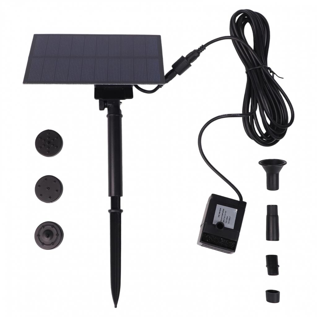 Solar Water Fountain Pump for Small Ponds with 180L/h Maximum Flow Rate