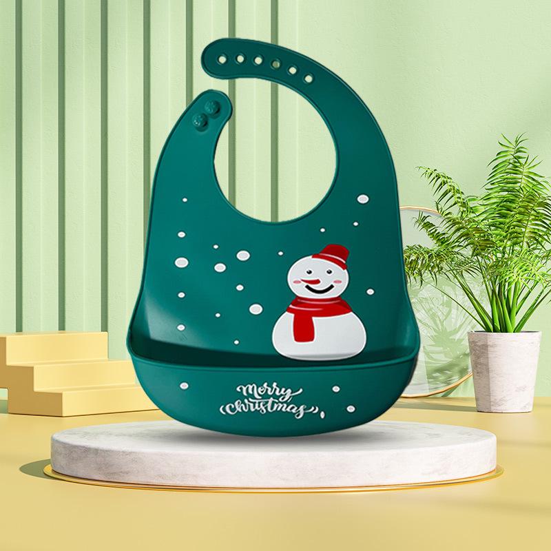 Waterproof Silicone Baby Bib - Large, Wash-Free, Drool & Meal Bib for Newborns and Children