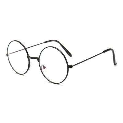 Men And Women Retro Round Blue Light Computer Mirror Reading Playing Games Eye Protection Decorative Glasses