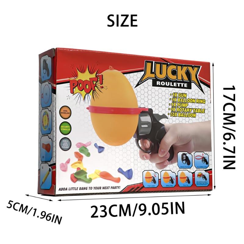 Non-Toxic Russian Roulette Balloon Novelty Funny Turntable Balloon Set Spoof Water Party Interactive Tabletop Games Tricky (Random Color)