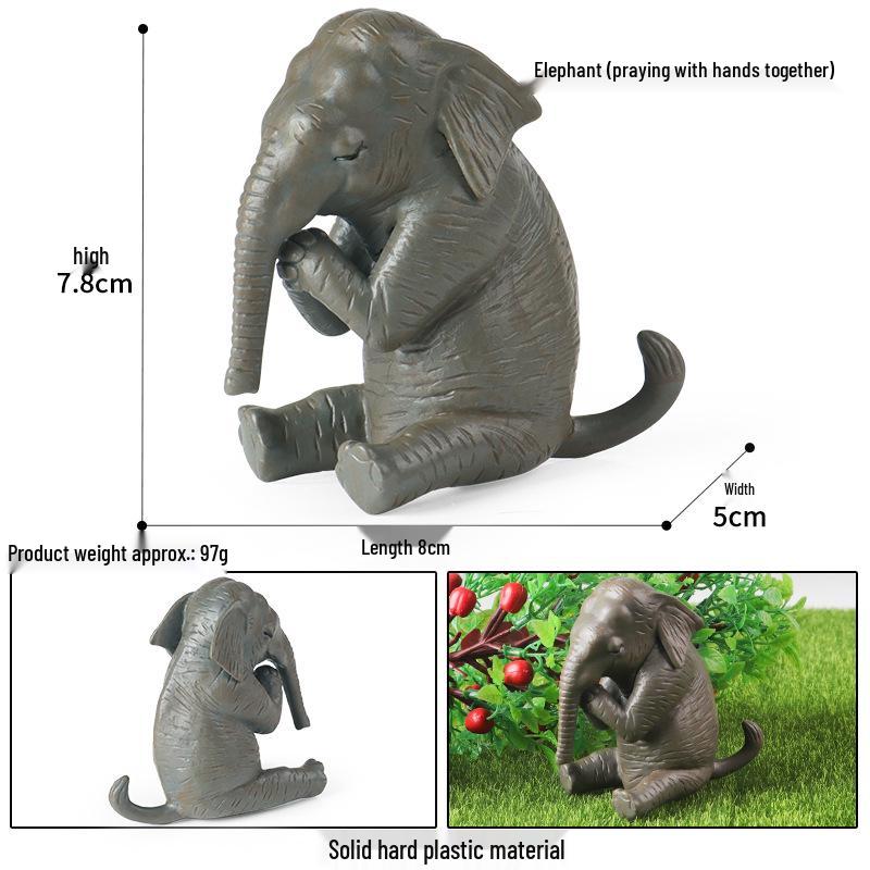 Wildlife Simulation Model: Tiger, Lion, Panda, Elephant, Rhinoceros, Kangaroo, Leopard, Horse, Sheep Toy Set