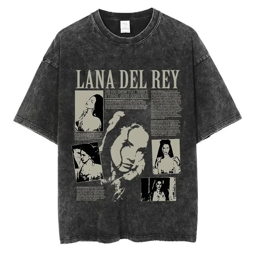 

Lana Del Rey Ldr Sailing Vintage Washed TShirt Unisexs Vintage Style Short Sleeve Unisex Hip Hop Oversized Streetwear Tshirts 2XL