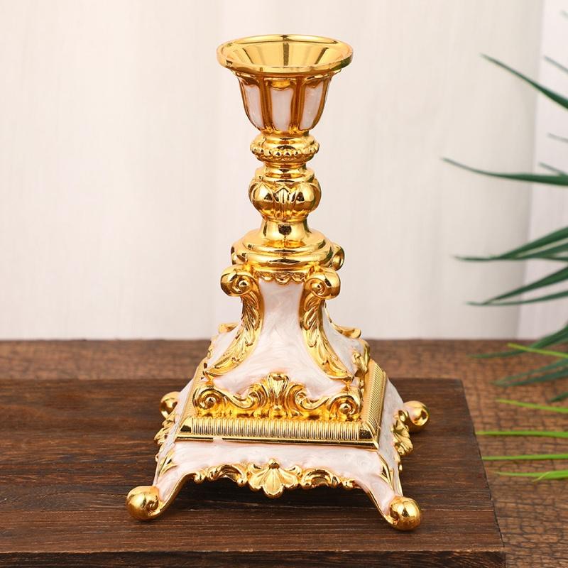 Vintage Metal Single Head Candle Candlestick Decor High-End Restaurant Hotel Decorations Vintage Photo Props Home Decor