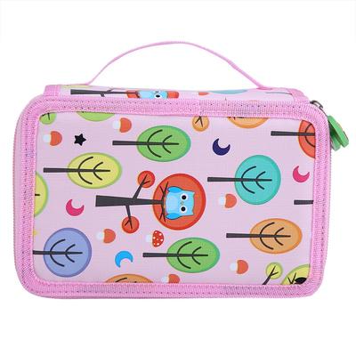 72 Slots Colorful Student Fabric Pen Bag Pencil Pouch Box Sketch Drawing Brush Holder