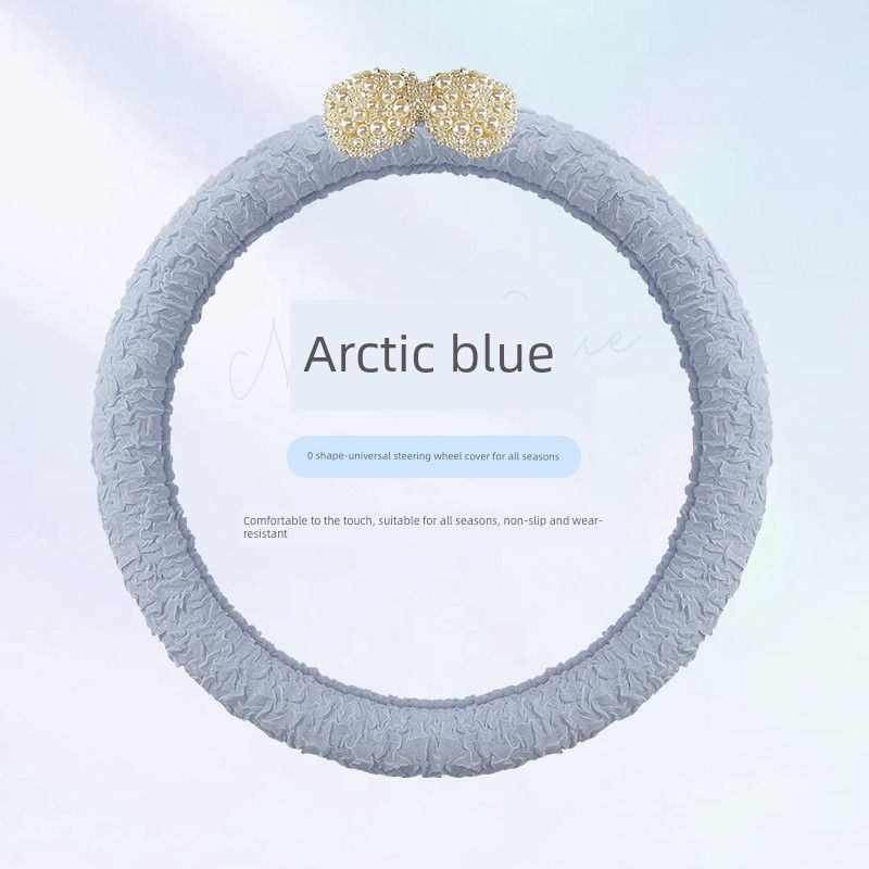 2025 New Arrival Pearl Car Steering Wheel Cover Universal Grip Cover Suitable for Four Seasons Women