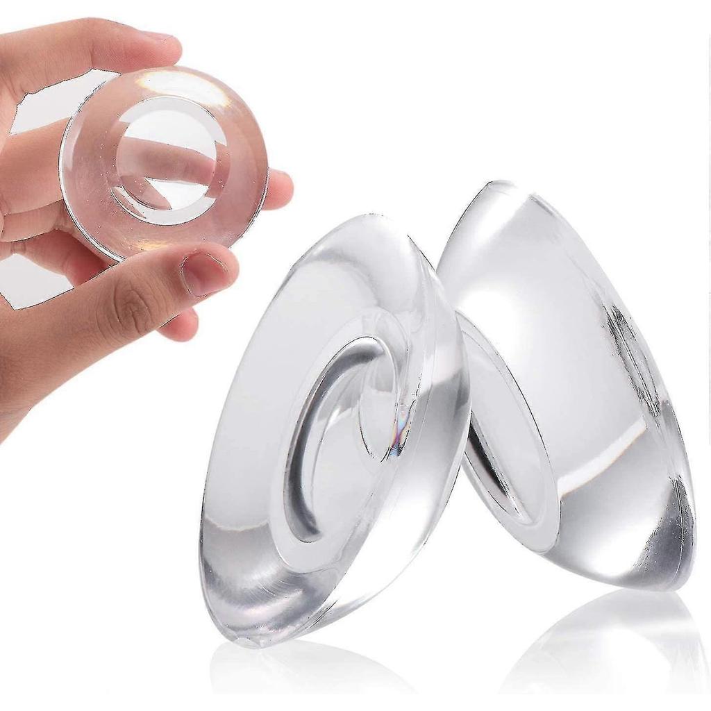 9pcs Door Bumper Wall Protector, Self Adhesive Clear Door Handle Knob Pad, Reusable Soft Rubber Wall Protector