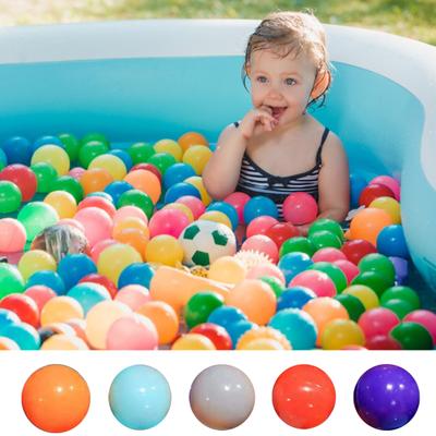 100 ks/sada Colorful Pit Ball 5 farieb Zahustený PE odolný proti rozdrveniu Bez ftalátov BPA Bezpečné Vnútorné Vonkajšie Dojčatá Batoľatá Súprava hračiek na biliard s guľatou pre deti