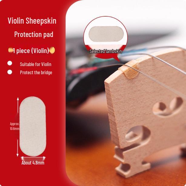 Schafsleder E-Saiten-Schutz für Violine, Viola, Cello - Dickes Anti-Quetsch-Pad mit flexibler Protection