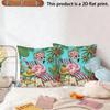 2Pcs Tropical Flamingo Throw Pillow Covers Summer Beach Vibes Decorative Cushion Cases For Sofa Bedroom Outdoor Patio