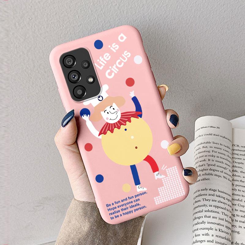 Case For Samsung A53 A52S A52 A73 A70 Cute Heart Flower Back Cover Soft Silicone Matte Protective Funda For Samsung Galaxy A53