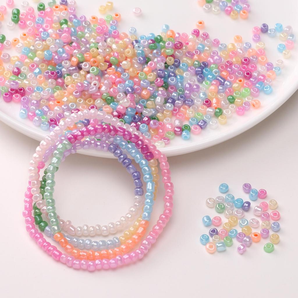 180Pcs Glass Seed Beads Cream Color Charm For Jewelry Making Accessories DIY Bracelet Necklace