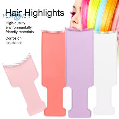 Conjunto de placas de destaque balayage, 3 unidades, superfície plana, bordas afiadas, pente curvo, dentes para tintura de cabelo, remoção rápida