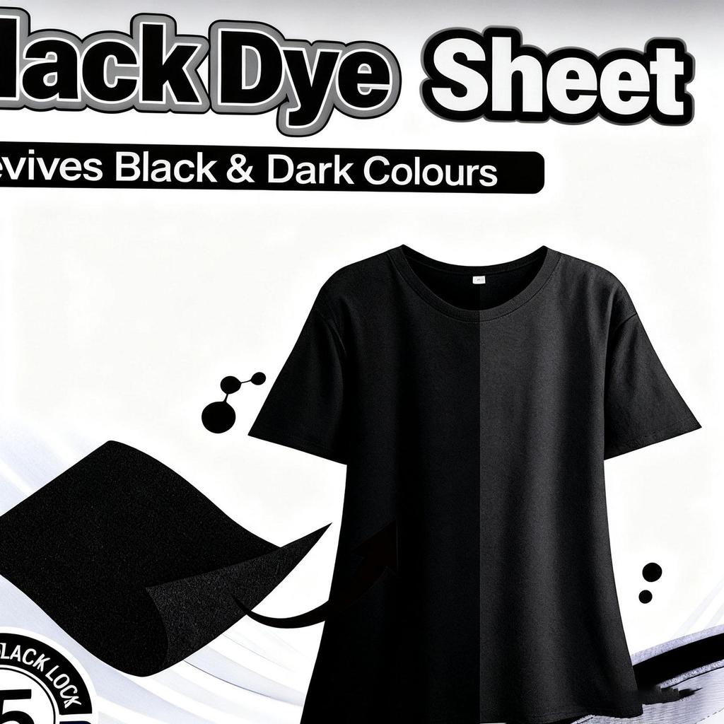 Color Restorer Laundry Sheets 15 Pieces Black Clothing Dye for Fabric Care Garment Restoration Washing Faded Clothes Jeans Socks