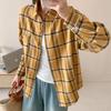 New plaid shirt women's spring and autumn Hong Kong style loose trend high street jacket American retro design fashion shirt