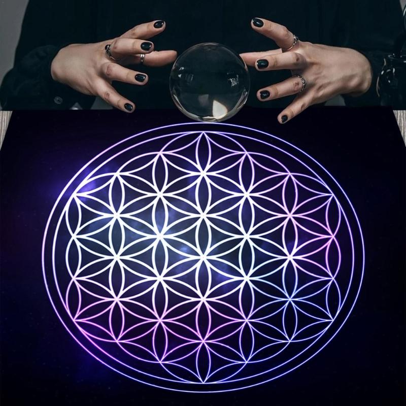 Tarot Card Tablecloth Altar Tarot Cloth Divination Card Table Cloth Square Flannel Table Cover Decorations 50/60/75cm