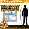 2026 Happy New Year Short Curtains Valances Fireworks&Balloons Windows Treatments New Year Decorations for Home Kitchen Bathroom