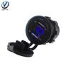 Car Charger Dual USB Port Multifunction LED Digital Display Voltmeter Waterproof Mobile Phone Smart Charging Socket Adapter