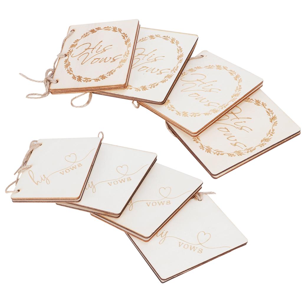 2 Sets Hochzeit Gelübde Bücher Exquisite Geschenk Karte Erklärung Broschüren Requisiten Liefert