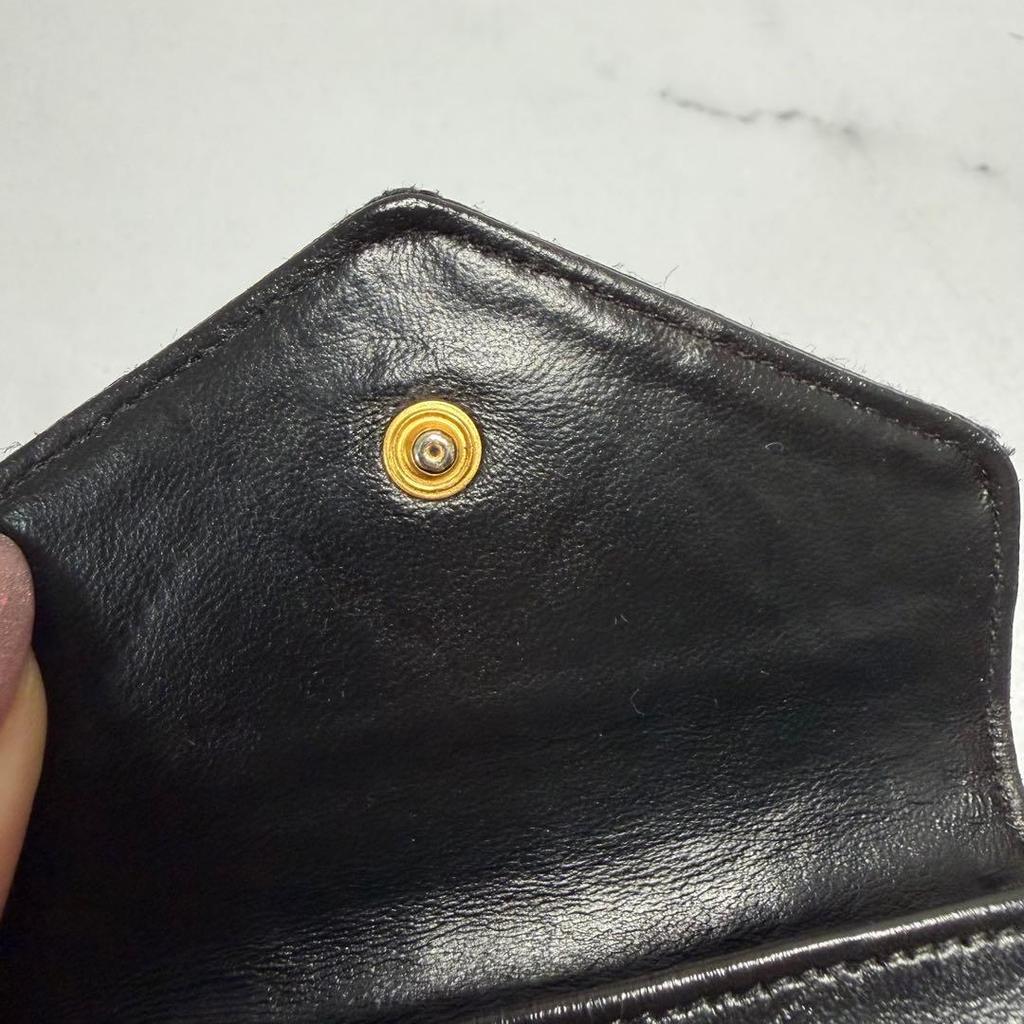 Used Chanel Bicolor Satin Rare Card Case