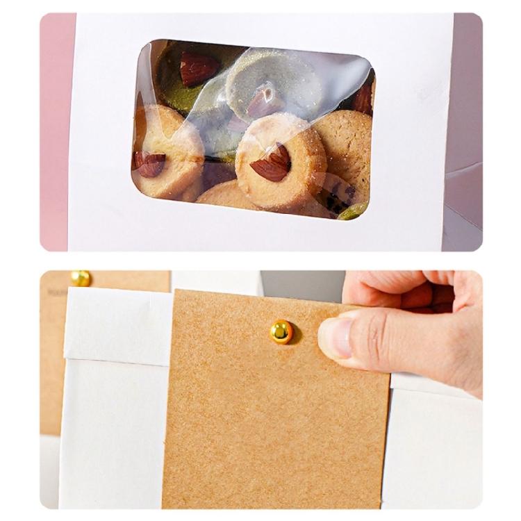 50pcs Food Package Bags Convenient Cookie Bag with Clear Window Food Container