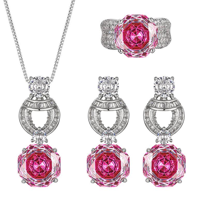 Biżuteria Miedziane Dno Pozłacane Symulacja Szlifu Milenijnego Kolor Smoczego Owocu Okrągły Retro Zestaw Kamień Główny 12Mm