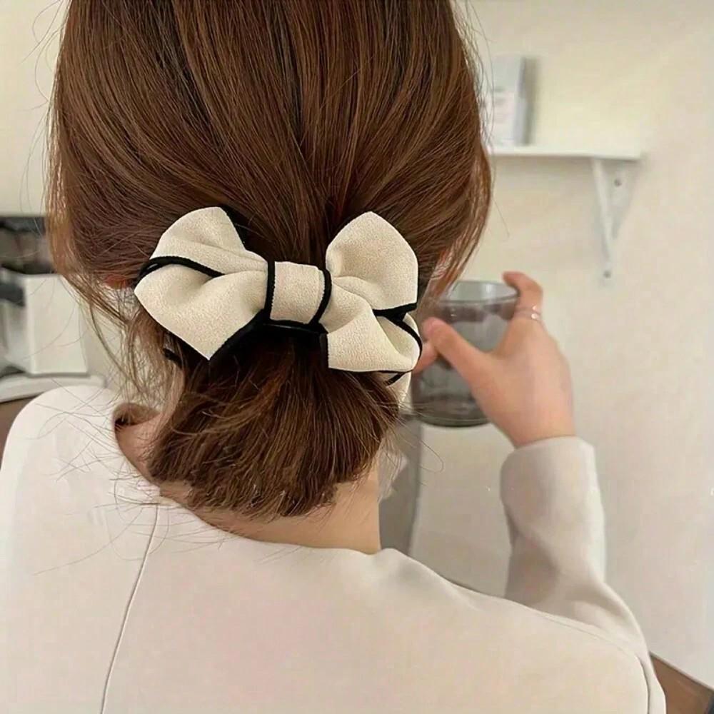 1 stk Koreansk Stil Sløjfe 3D Hårklemme, Minimalistiske og Moderne Hår Accessories til Hestehale