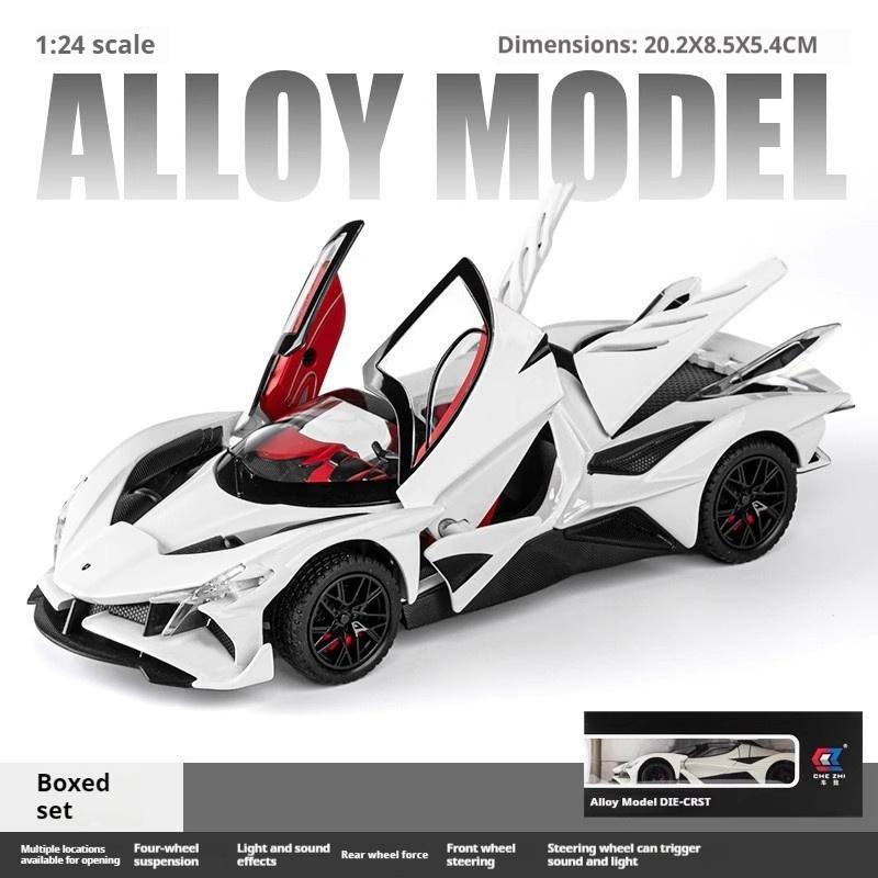 High-Quality Apollo EVO Sun God Alloy Car Model - Diecast Metal Supercar Replica Realistic Boys Premium Kids Sports Car Toy
