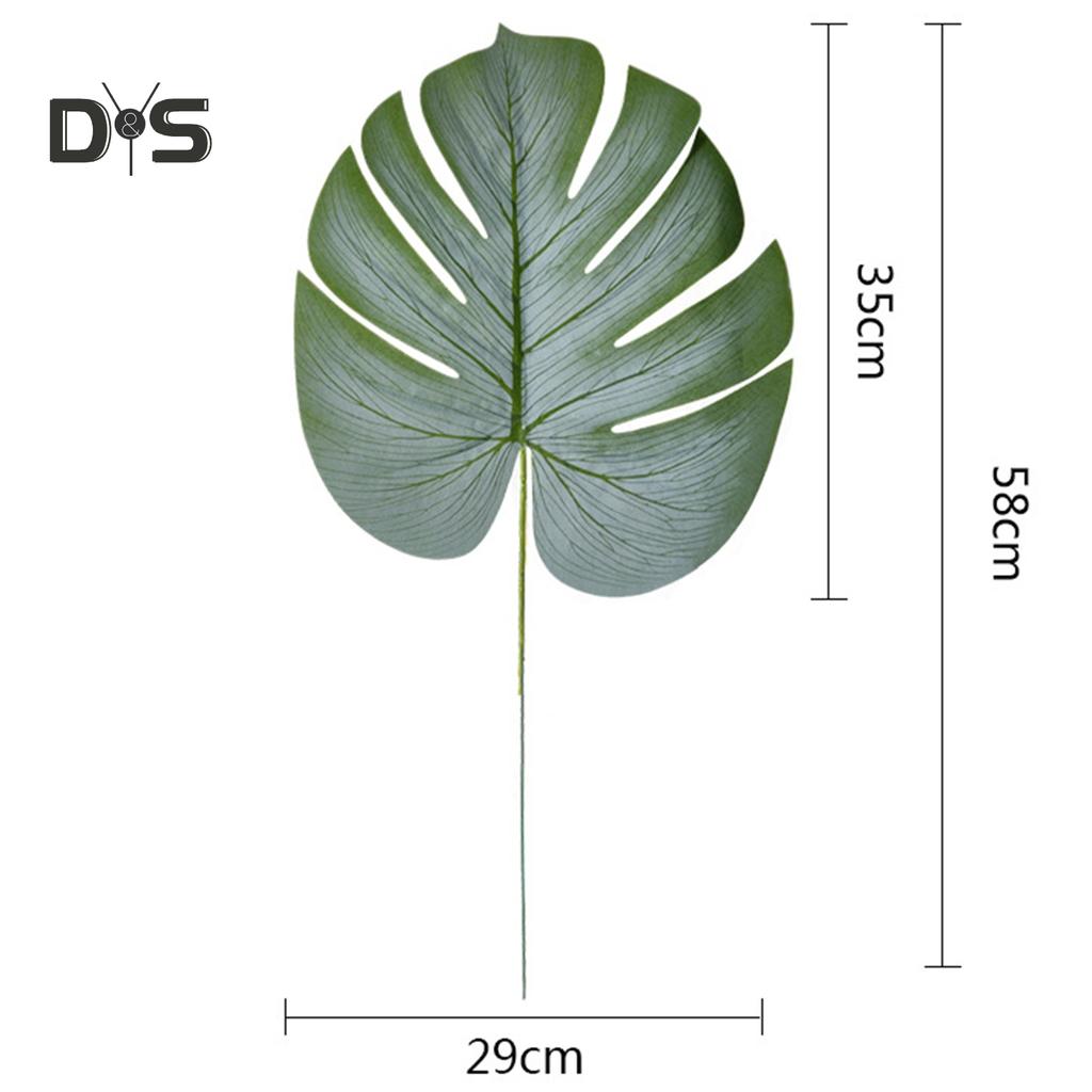 10 ks falošných listov Monstera z umelých rastlín na párty dekoráciu do obývacej izby na stenu