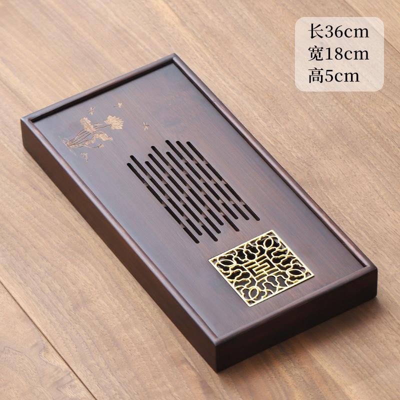 Tava de ceai de uz casnic tava mica de stocare a apei scurgere apa masa ceai bambus set de ceai dreptunghiular simplu