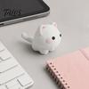 3D Printed Mini Cat Figurine, Cartoon White Kitten Decorative Statue, Modern Animal Sculpture for Desk Decoration, Gift for Pet Lovers